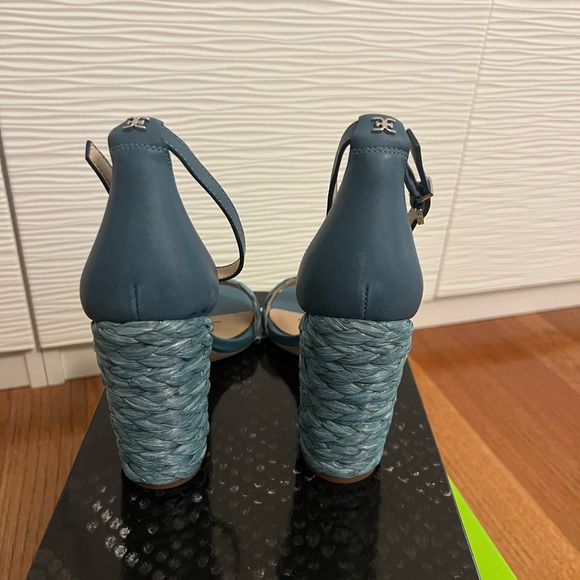 Sam Edelman Blue Yoana Rafia Sandals - Picture 4 of 7